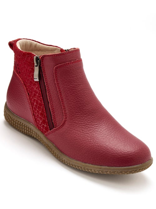 Boots cuir double zip - PEDICONFORT - Kiabi