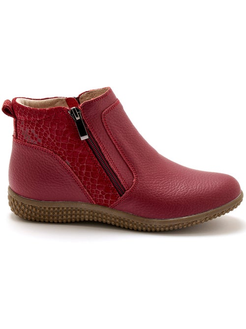 Boots cuir double zip - PEDICONFORT - Kiabi