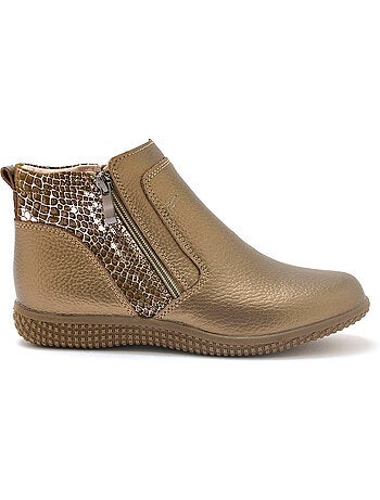 Boots cuir double zip - PEDICONFORT