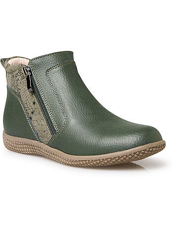 Boots cuir double zip - PEDICONFORT