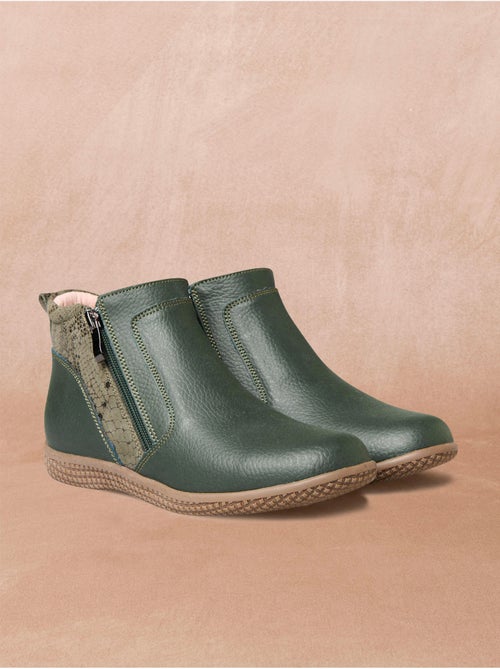 Boots cuir double zip - PEDICONFORT - Kiabi