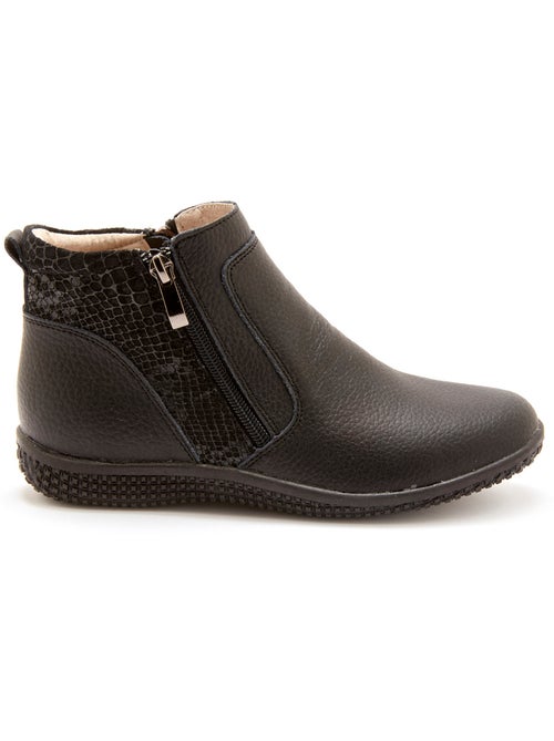 Boots cuir double zip - PEDICONFORT - Kiabi