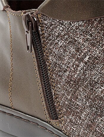 Boots cuir largeur confort double glissière - Afibel