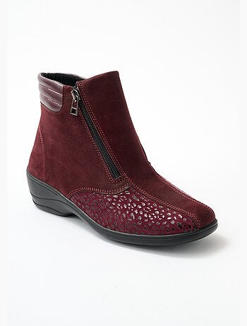 Boots cuir nubuck côtés extensibles - afibel