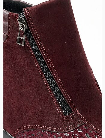 Boots cuir nubuck côtés extensibles - afibel
