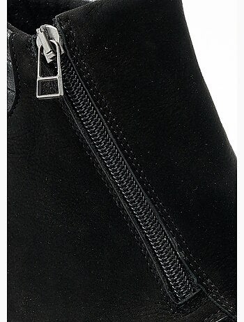 Boots cuir nubuck côtés extensibles - afibel
