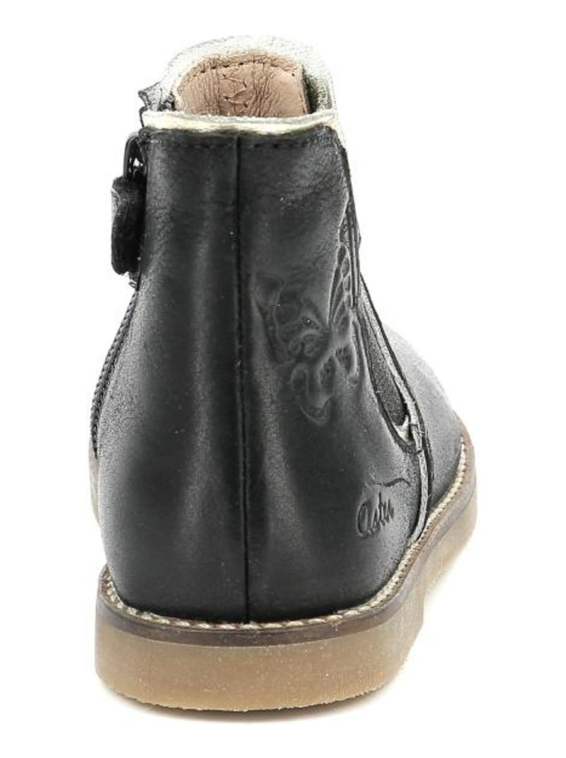 Boots Cuir Sarmille Aster Noir - Kiabi