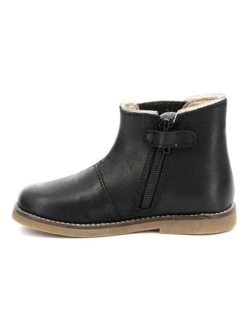 Boots Cuir Sarmille Aster Noir - Kiabi