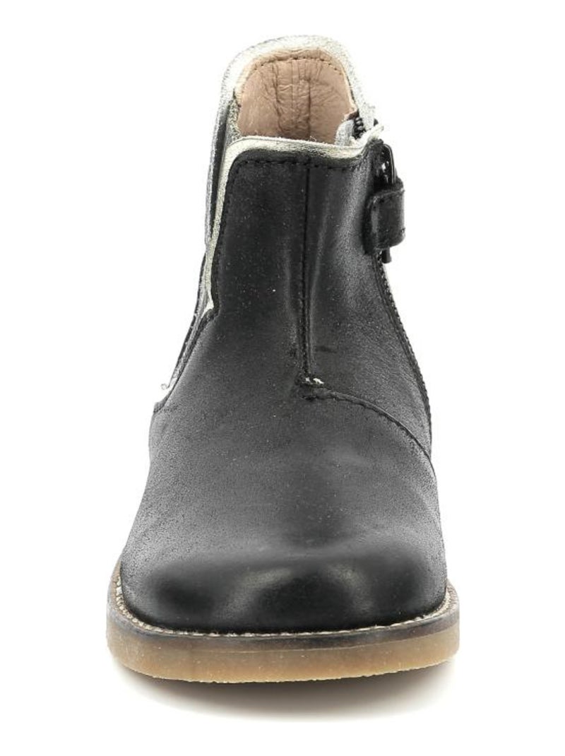 Boots Cuir Sarmille Aster Noir - Kiabi