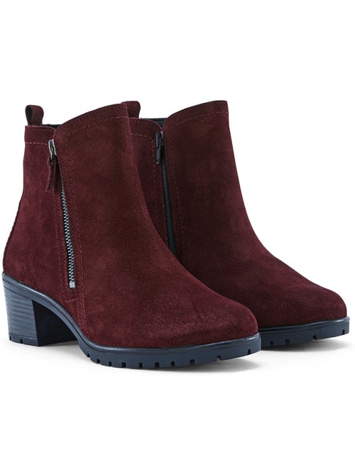 Boots cuir velours femme - PEDICONFORT - Kiabi