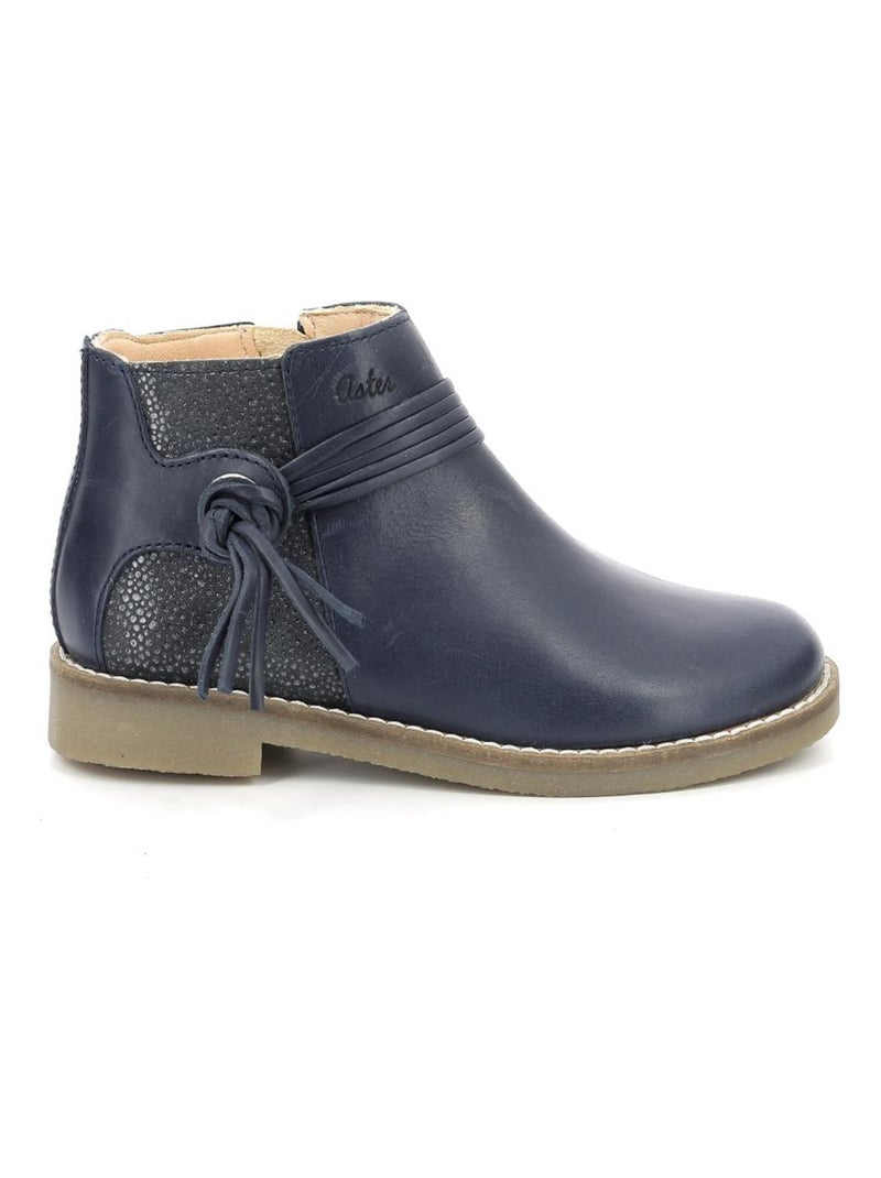 Boots Cuir Wizia Bleu marine - Kiabi