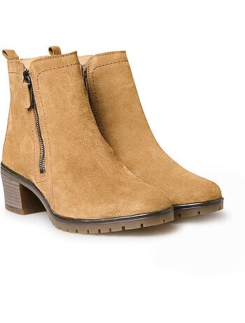 Boots dessus cuir velours - PEDICONFORT