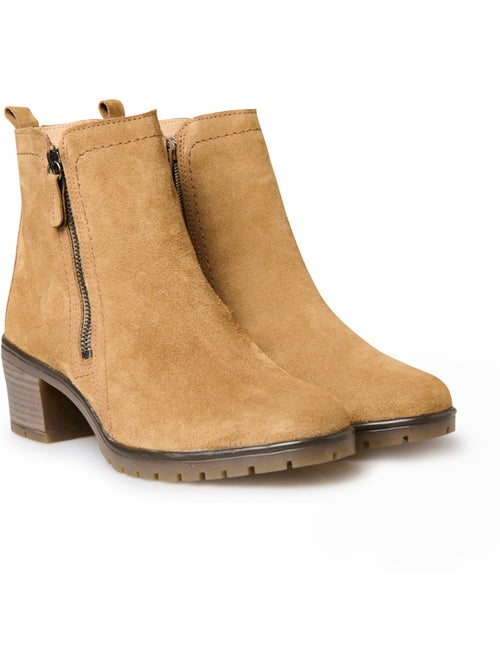 Boots dessus cuir velours - PEDICONFORT - Kiabi
