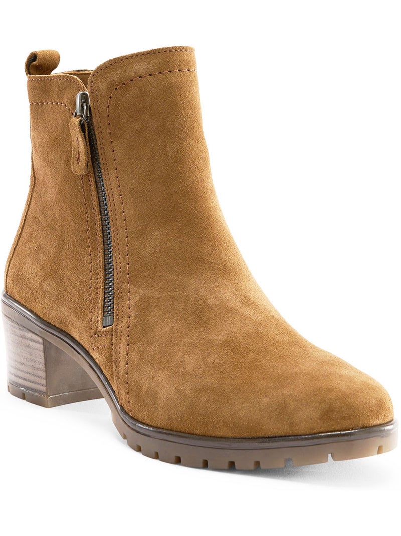 Boots dessus cuir velours - PEDICONFORT Camel - Kiabi