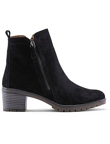 Boots dessus cuir velours - PEDICONFORT