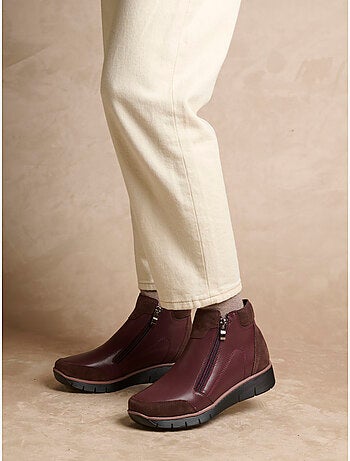 Boots double zip compensées - PEDICONFORT