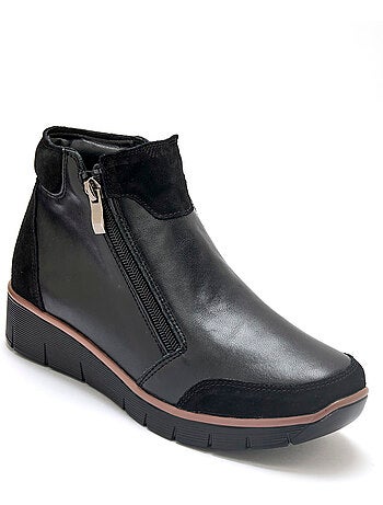 Boots double zip compensées - PEDICONFORT