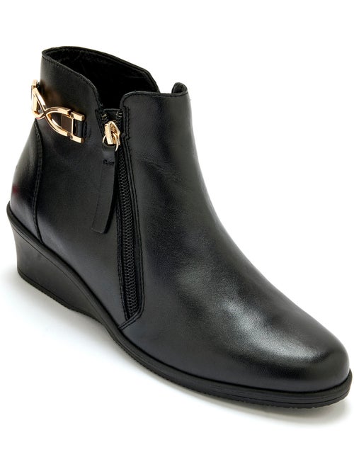 Boots double zip semelle amovible - PEDICONFORT - Kiabi