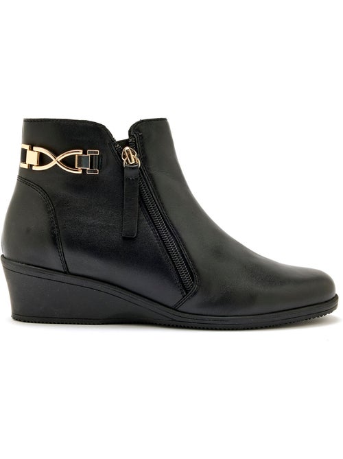 Boots double zip semelle amovible - PEDICONFORT - Kiabi