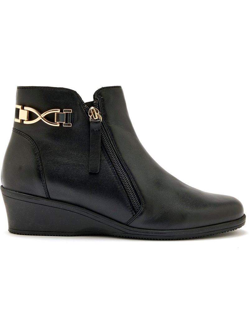 Boots double zip semelle amovible - PEDICONFORT Noir Noir - Kiabi