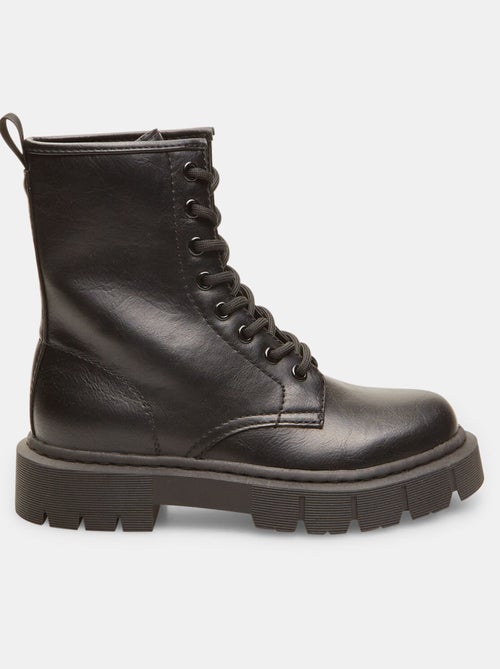 Boots effet cuir avec semelle crantée BATA - Kiabi