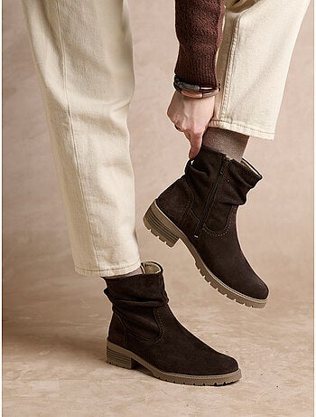 Boots effet plissé molletonnées - PEDICONFORT