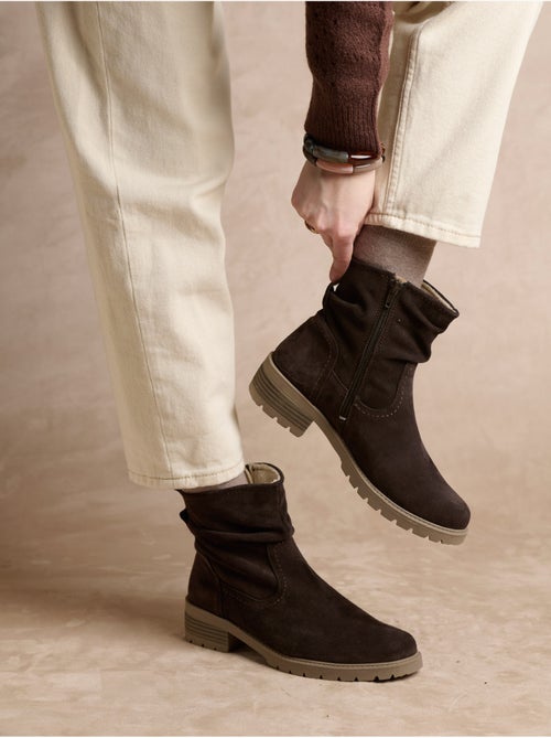 Boots effet plissé molletonnées - PEDICONFORT - Kiabi