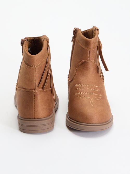 Boots effet suédine - Kiabi