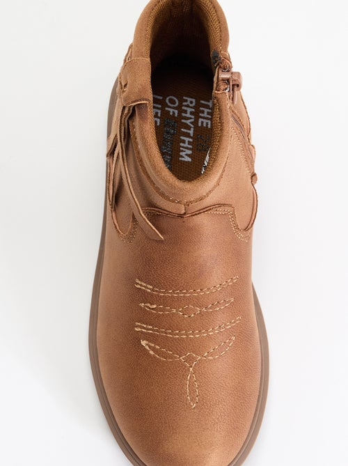 Boots effet suédine - Kiabi