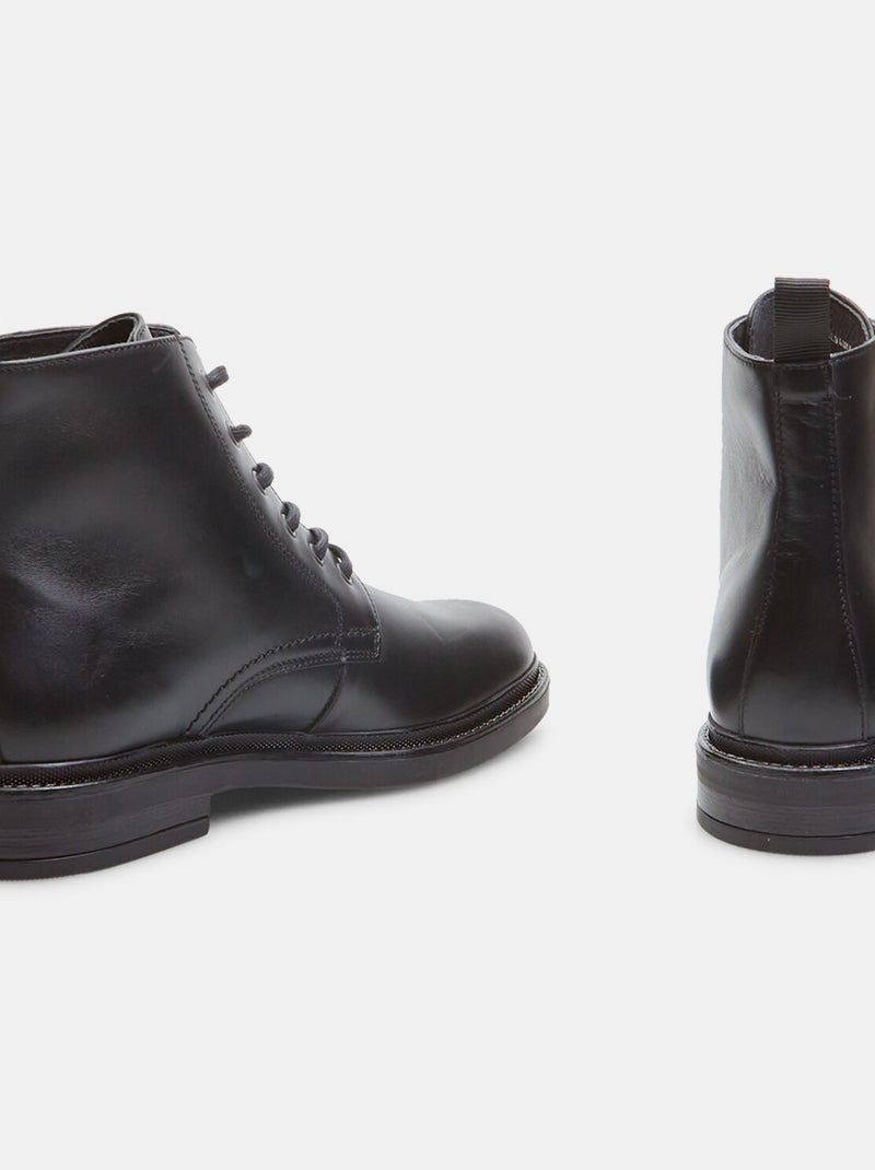 Boots en cuir BATA Noir - Kiabi