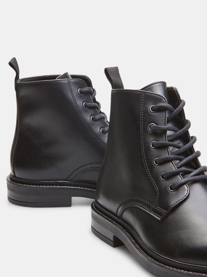 Boots en cuir BATA Noir - Kiabi