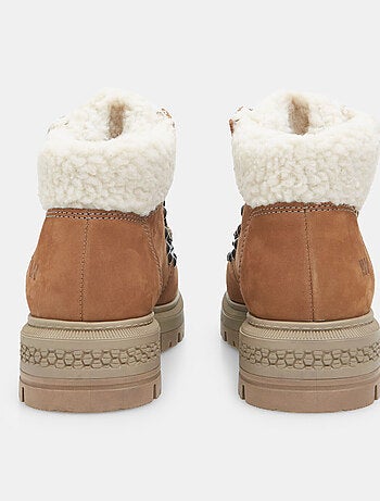 Boots en cuir nubuck et teddy weinbrenner bata