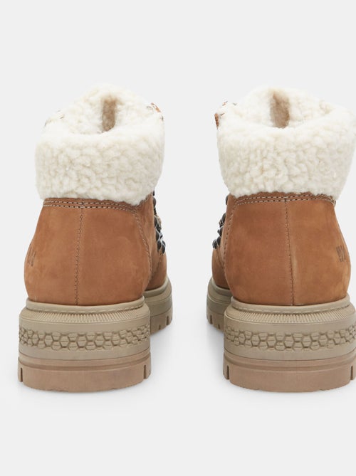 Boots en cuir nubuck et teddy Weinbrenner BATA - Kiabi