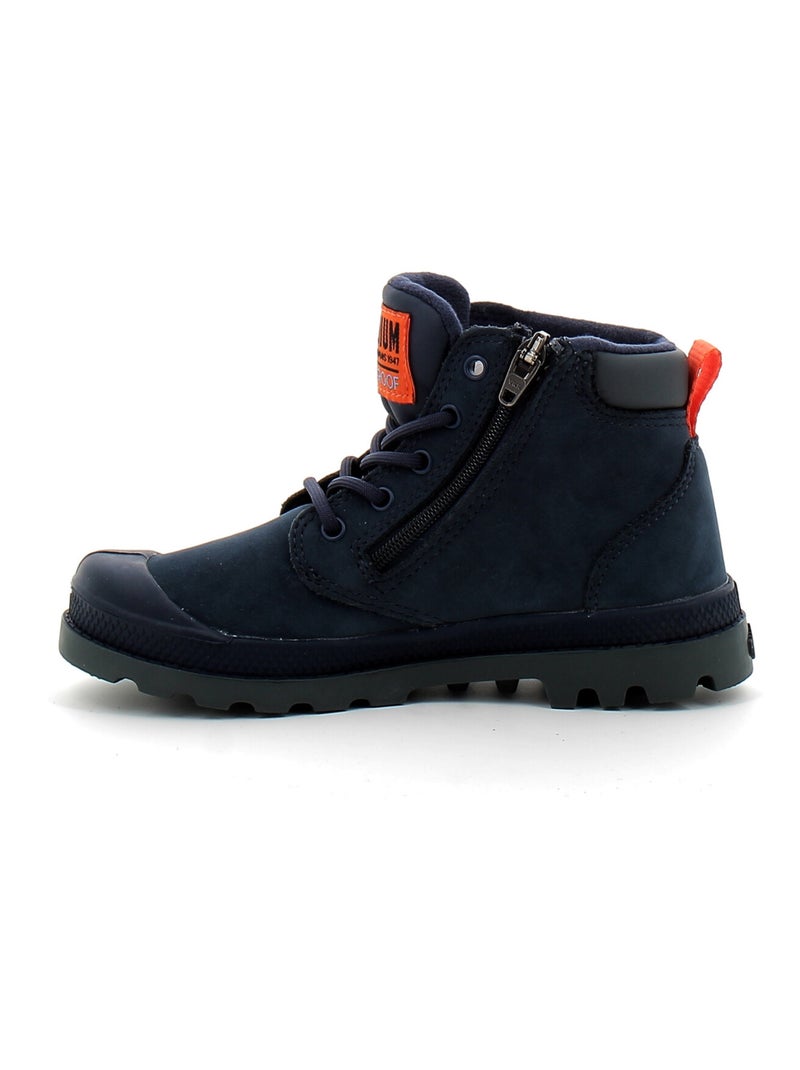 Boots en Cuir Palladium Bleu - Kiabi