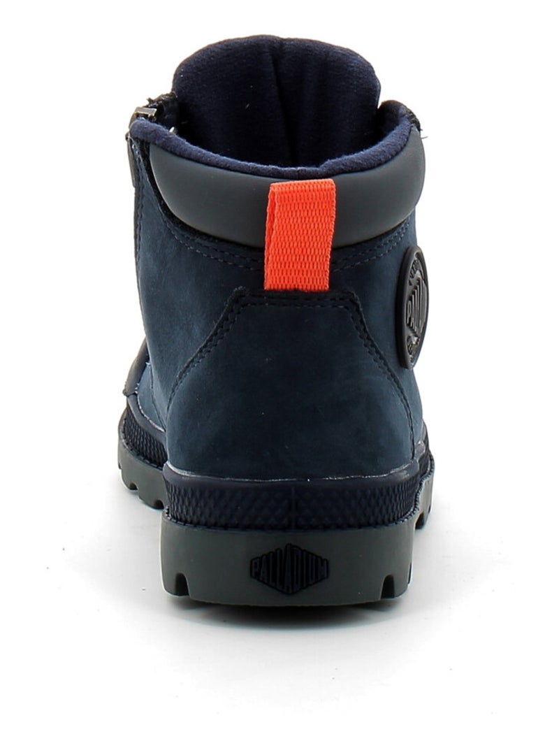 Boots en Cuir Palladium Bleu - Kiabi