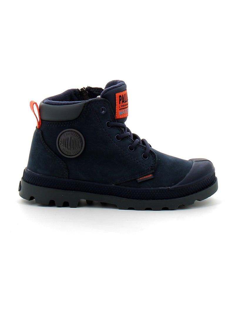 Boots en Cuir Palladium Bleu - Kiabi