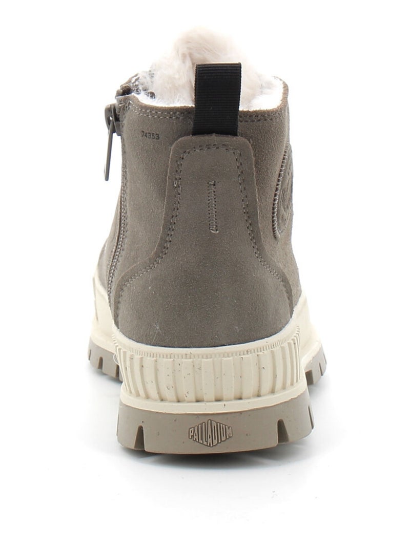Boots en Cuir Palladium Gris - Kiabi
