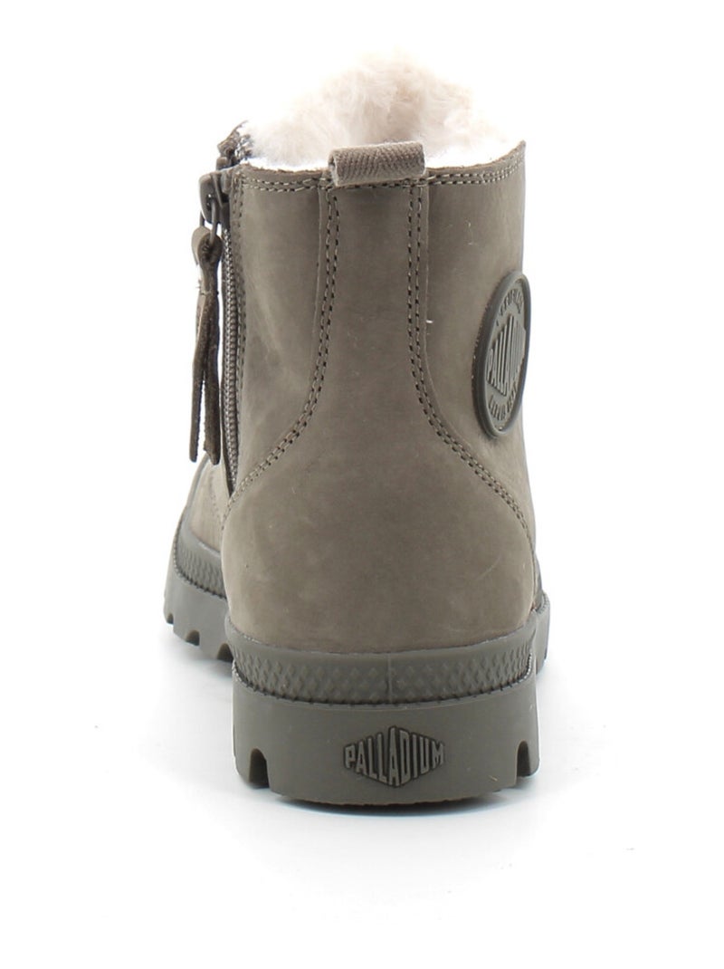Boots en Cuir Palladium Gris - Kiabi