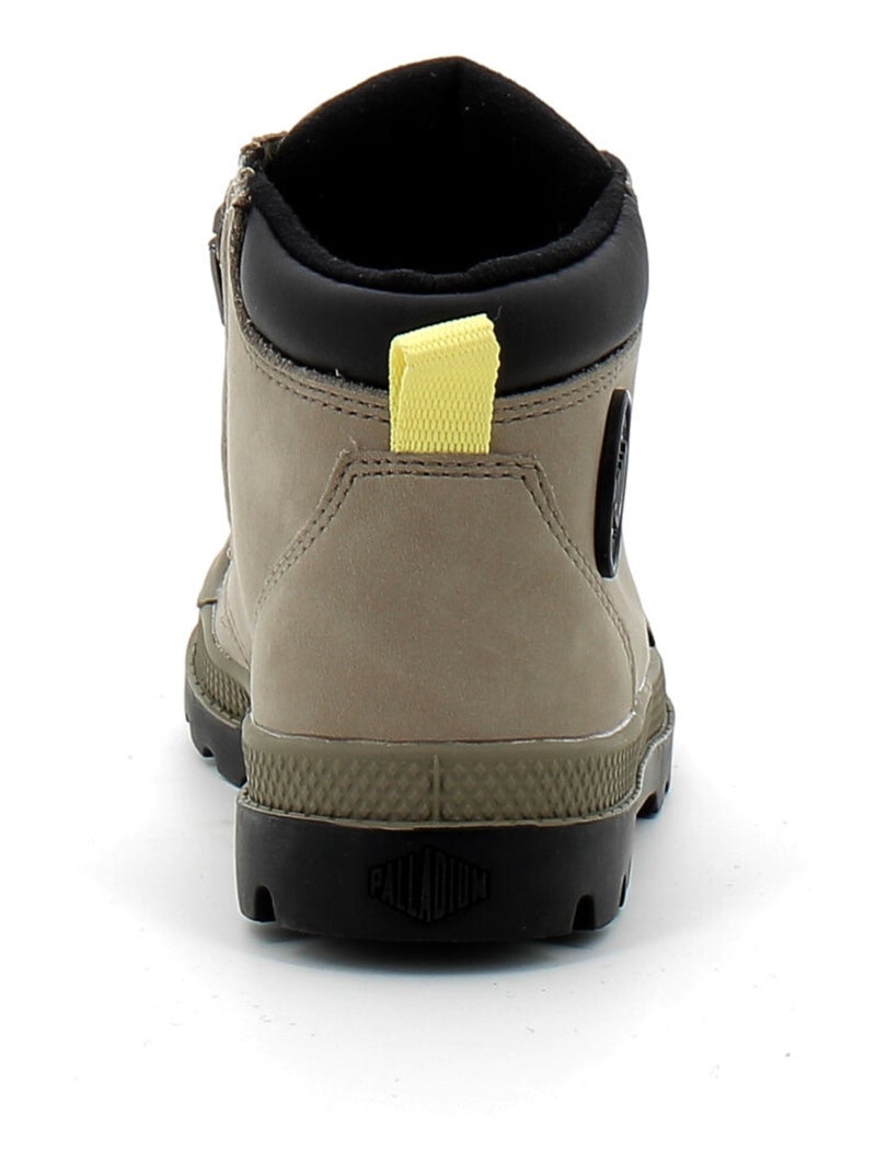 Boots en Cuir Palladium Kaki - Kiabi