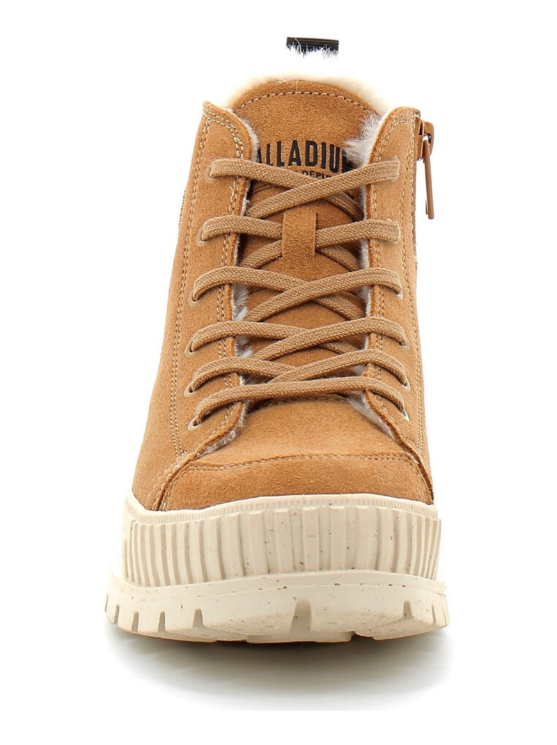 Boots en Cuir Palladium Marron - Kiabi