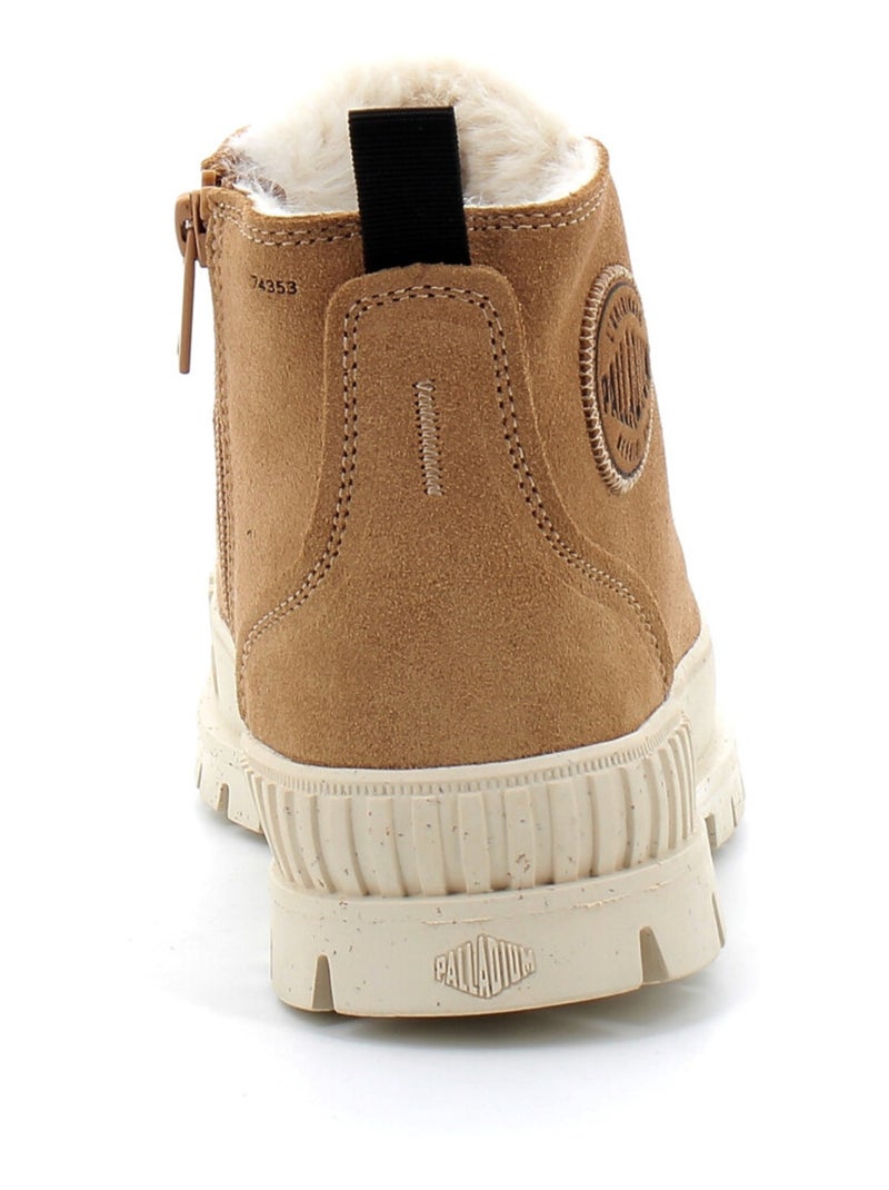 Boots en Cuir Palladium Marron - Kiabi