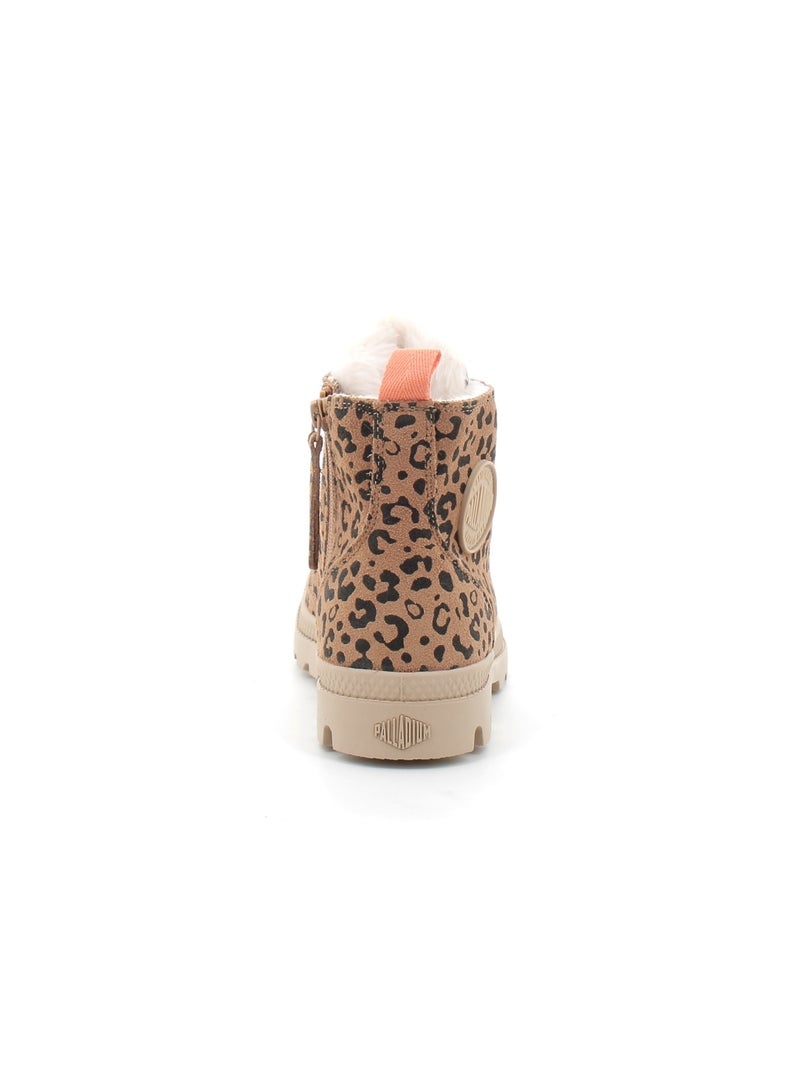 Boots en Cuir Palladium Marron - Kiabi