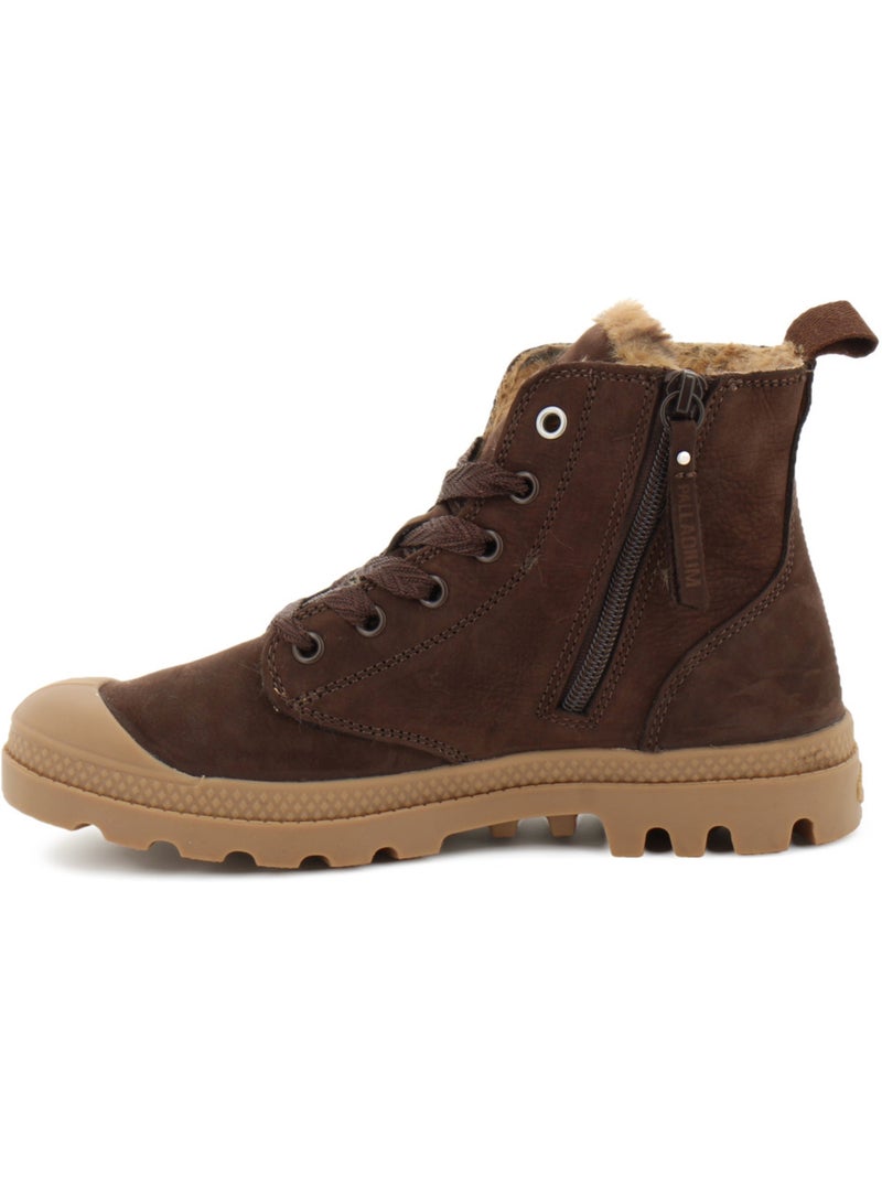 Boots en cuir palladium Marron - Kiabi