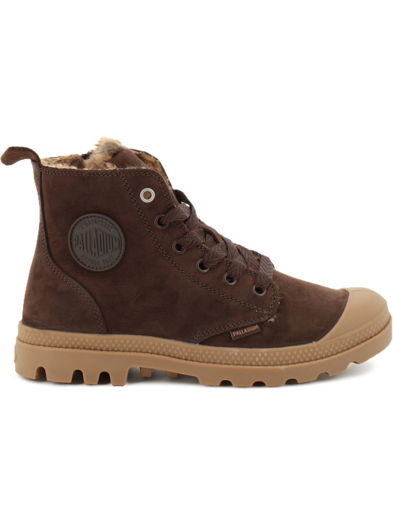 Boots en cuir palladium Marron - Kiabi