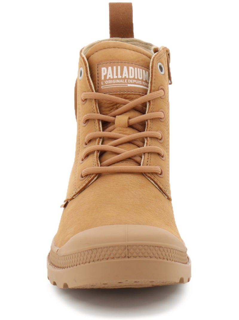 Boots en cuir palladium Marron - Kiabi