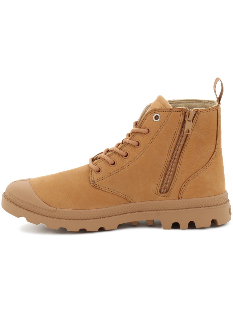 Boots en cuir palladium Marron - Kiabi