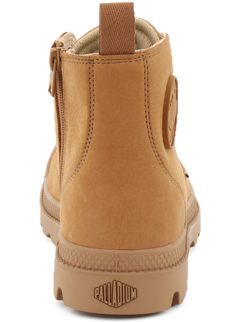 Boots en cuir palladium Marron - Kiabi
