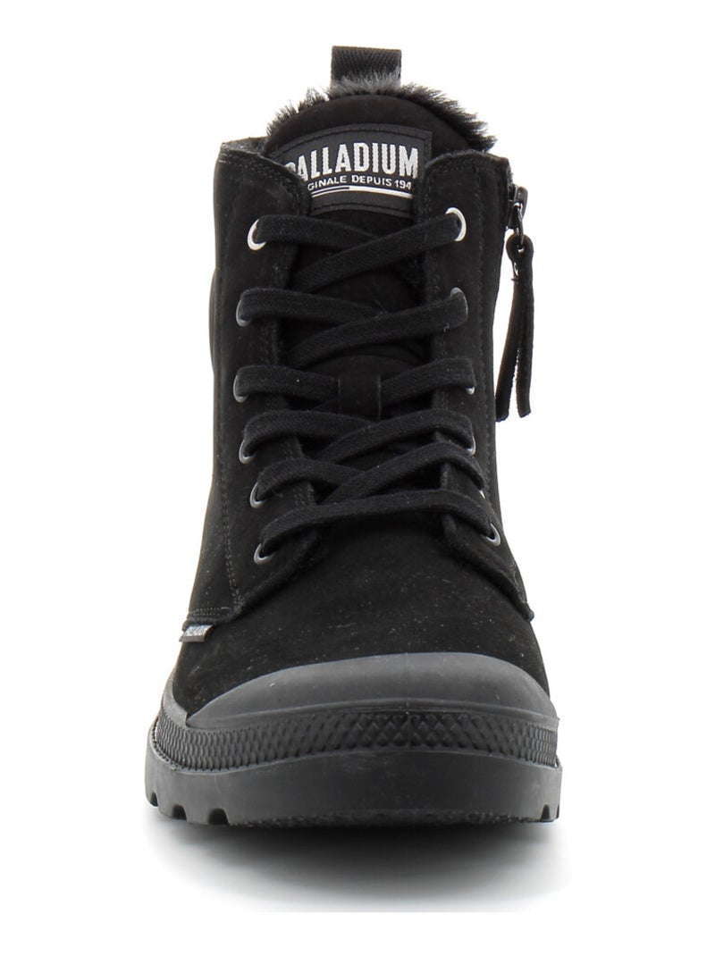 Boots en Cuir Palladium Noir - Kiabi