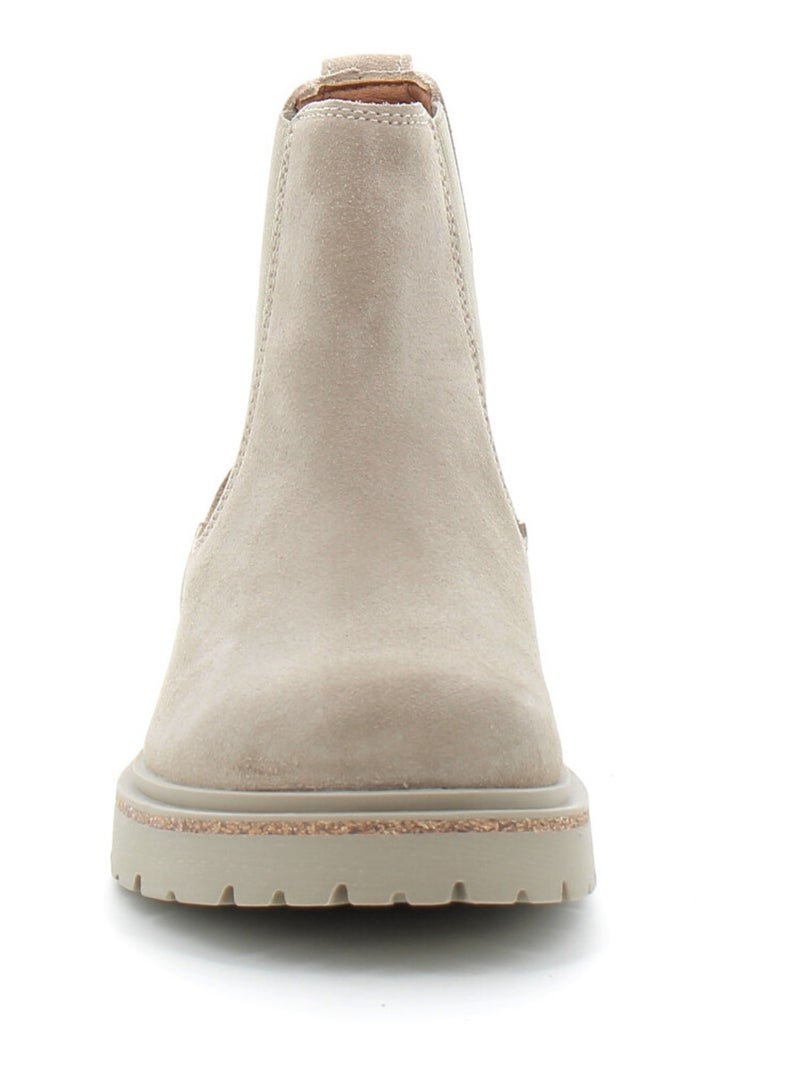 Boots en Daim et Liege Birkenstock Beige - Kiabi