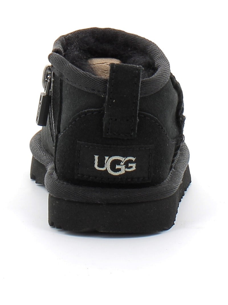 Boots en Mouton ugg Noir - Kiabi